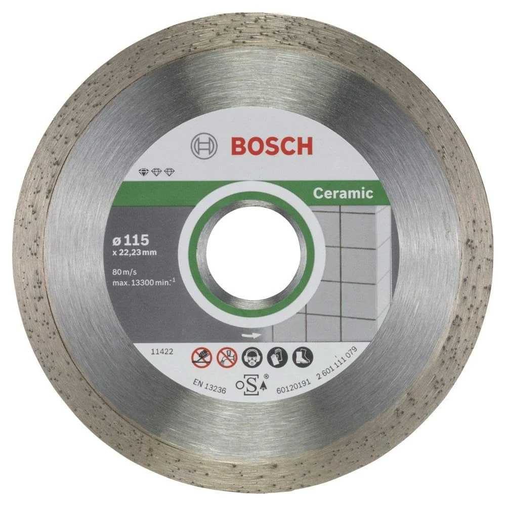 Bosch – Standard Seri Seramik İçin, 9+1 Elmas Kesme Diski Set 115 mm