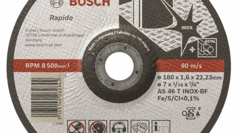 Bosch – 180*1,6mm Expert Serisi Bombeli Inox (Paslanmaz Çelik) Kesme Diski (Taş) – Rapido