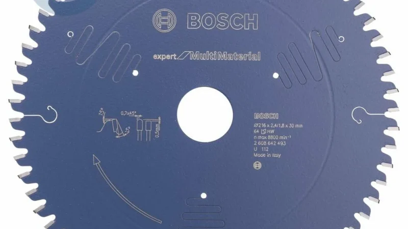 Bosch – Expert Serisi Çoklu Malzeme için Daire Testere Bıçağı 216*30 mm 64 Diş