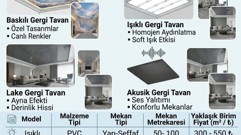 Barisol Gergi Tavan Fiyatları ve Uygulama Modelleri